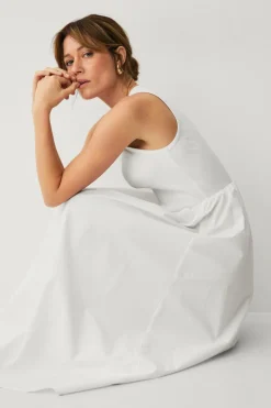 Ellos Collection Maxi kjole med strikket top og vævet nederdel