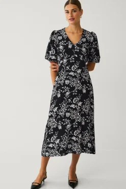 Ellos Collection Mønstret kjole i viskose