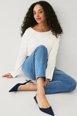 Ellos Collection Morjeans med høj talje