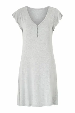 Ellos Collection Natkjole med halv knaplukning