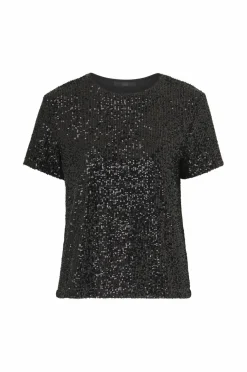 Ellos Collection Paillet top med korte ærmer