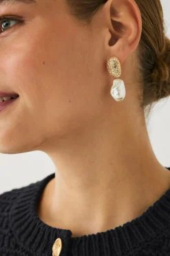 Ellos Collection Øreringe Perler med sten