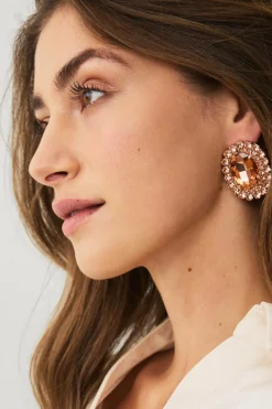 Ellos Collection Ørestikker med rhinstene