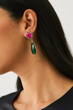 Ellos Collection Ørestikker med dråbeformete sten