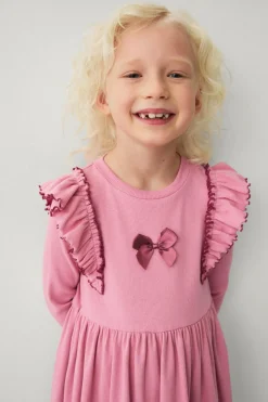 Ellos Collection Ribbet trikotkjole