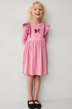 Ellos Collection Ribbet trikotkjole