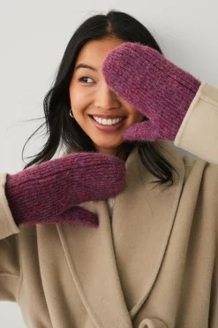 Ellos Collection Ribstrikkede vanter