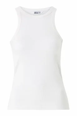 Ellos Collection Ribbet tanktop med dyb udskæring