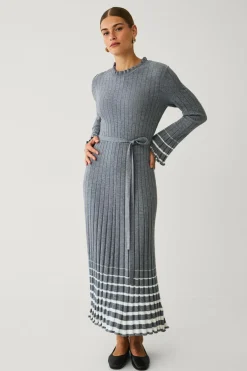 Ellos Collection Ribbet maxi kjole