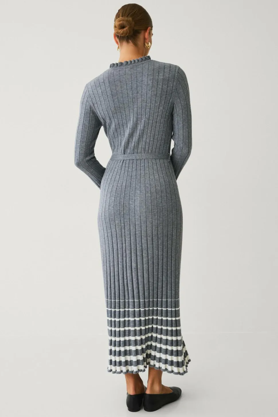 Ellos Collection Ribbet maxi kjole