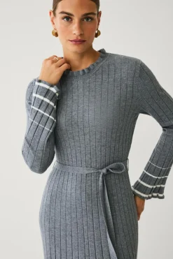 Ellos Collection Ribbet maxi kjole