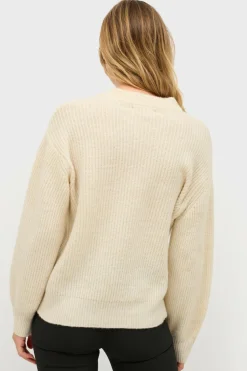 Ellos Collection Ribbet trøje med rund hals