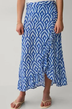 Ellos Collection Slå-om nederdel med flæser