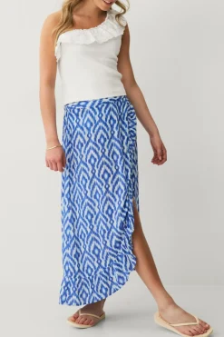 Ellos Collection Slå-om nederdel med flæser