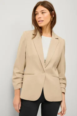 Ellos Collection Smal pasform habitjakke med krøllede ærmer