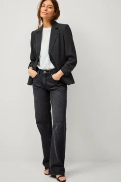 Ellos Collection Smal pasform habitjakke med krøllede ærmer