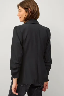 Ellos Collection Smal pasform habitjakke med krøllede ærmer