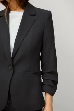 Ellos Collection Smal pasform habitjakke med krøllede ærmer