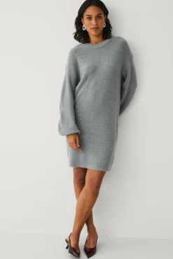 Ellos Collection Strikket kjole med pailletter