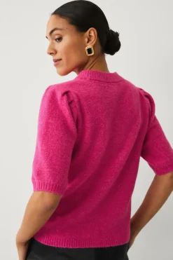 Ellos Collection Strikket trøje med pufærmer