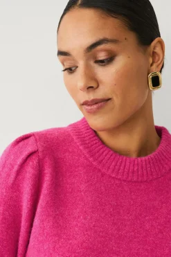 Ellos Collection Strikket trøje med pufærmer