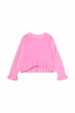 Ellos Collection Strikket trøje med flæser