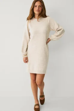 Ellos Collection Strikket kjole med lange ærmer