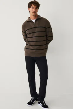 Ellos Collection Strikket trøje med halvlang lynlås