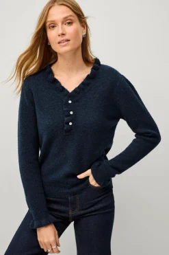 Ellos Collection Strikket trøje med flæsedetaljer