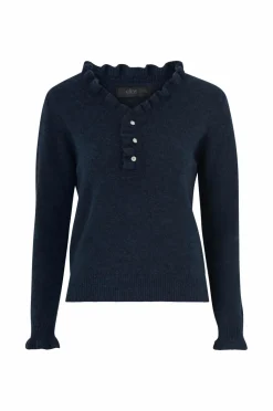 Ellos Collection Strikket trøje med flæsedetaljer