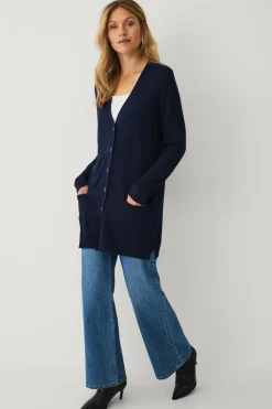 Ellos Collection Strikket cardigan med lommer