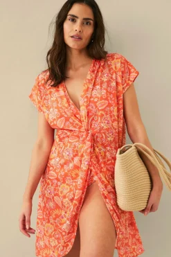 Ellos Collection Strandkjole med knudedetalje