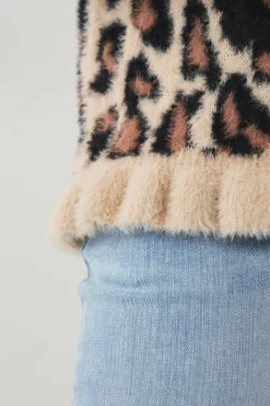 Ellos Collection Strikket trøje med flæser