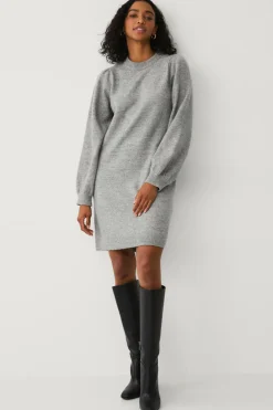 Ellos Collection Strikket kjole med lange ærmer