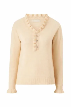 Ellos Collection Strikket trøje med flæsedetaljer