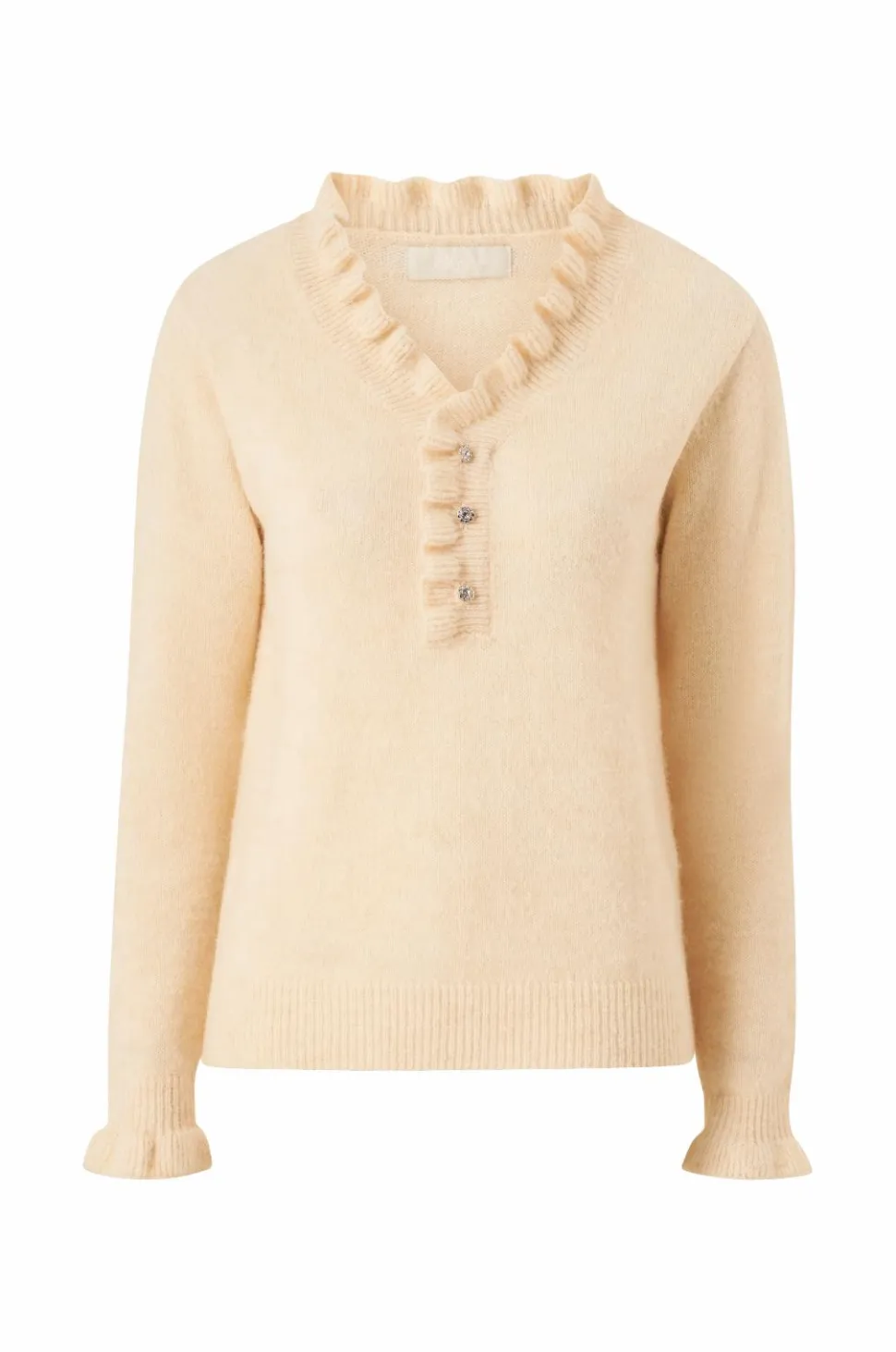 Ellos Collection Strikket trøje med flæsedetaljer