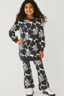 Ellos Collection Sweatshirtkjole med tryk