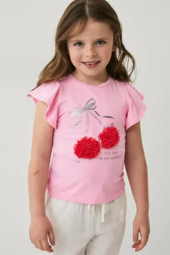 Ellos Collection Top med sommerfugleærmer