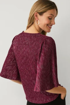 Ellos Collection Top med sommerfugleærme