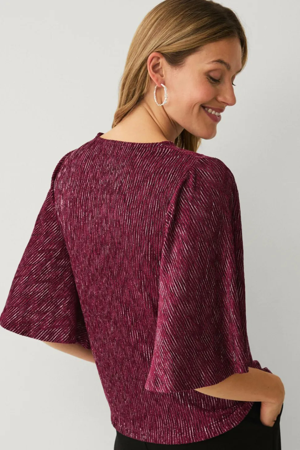 Ellos Collection Top med sommerfugleærme