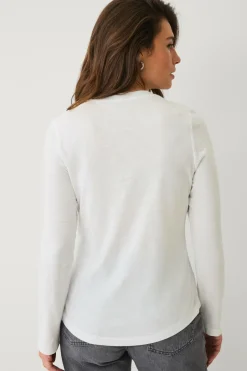 Ellos Collection Top i blød bomuldsblonde