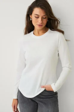 Ellos Collection Top i blød bomuldsblonde