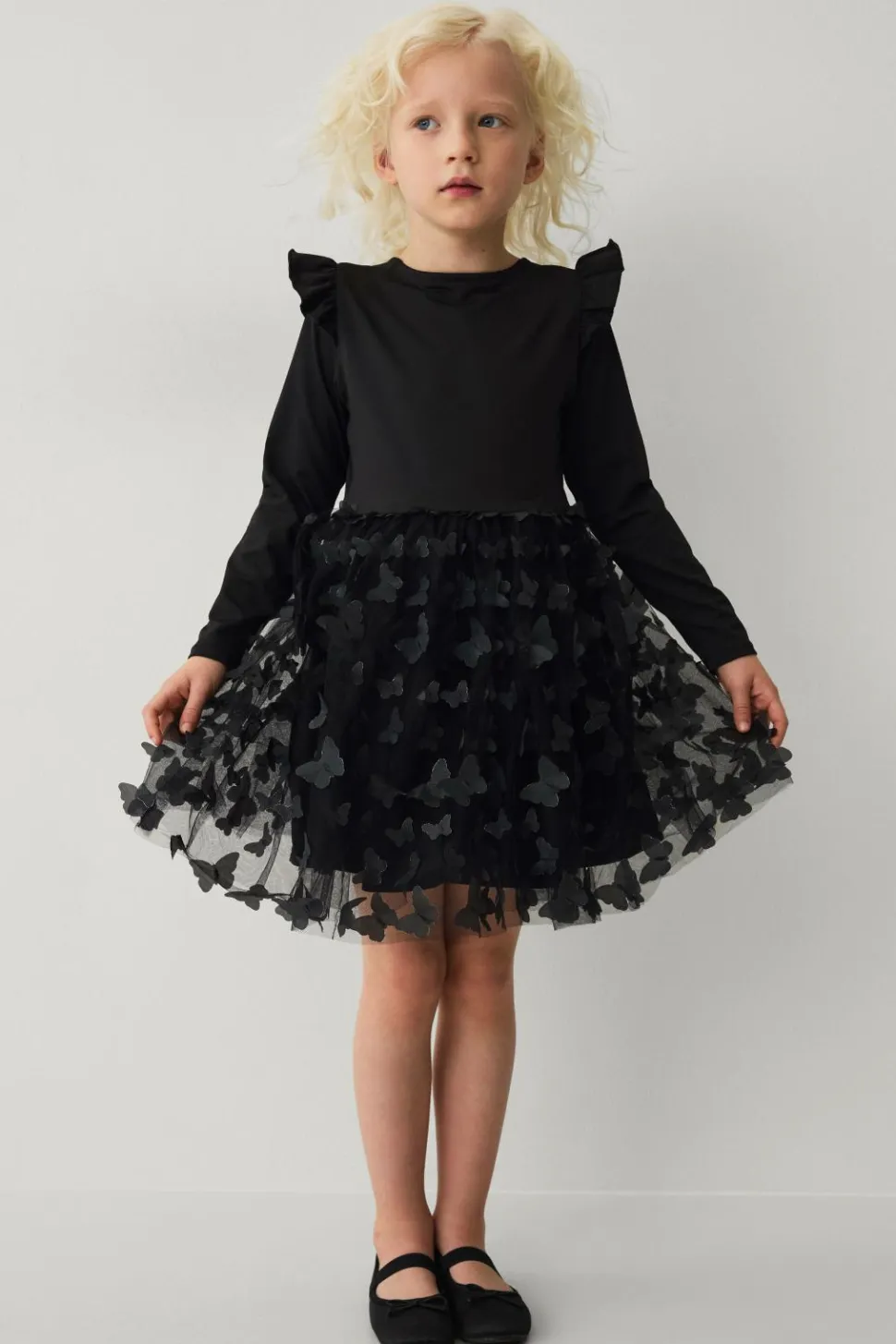 Ellos Collection Trikotkjole med tylskørt