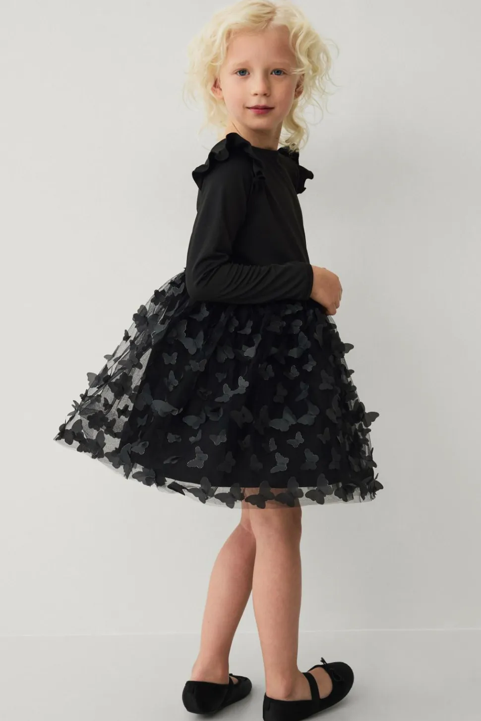 Ellos Collection Trikotkjole med tylskørt