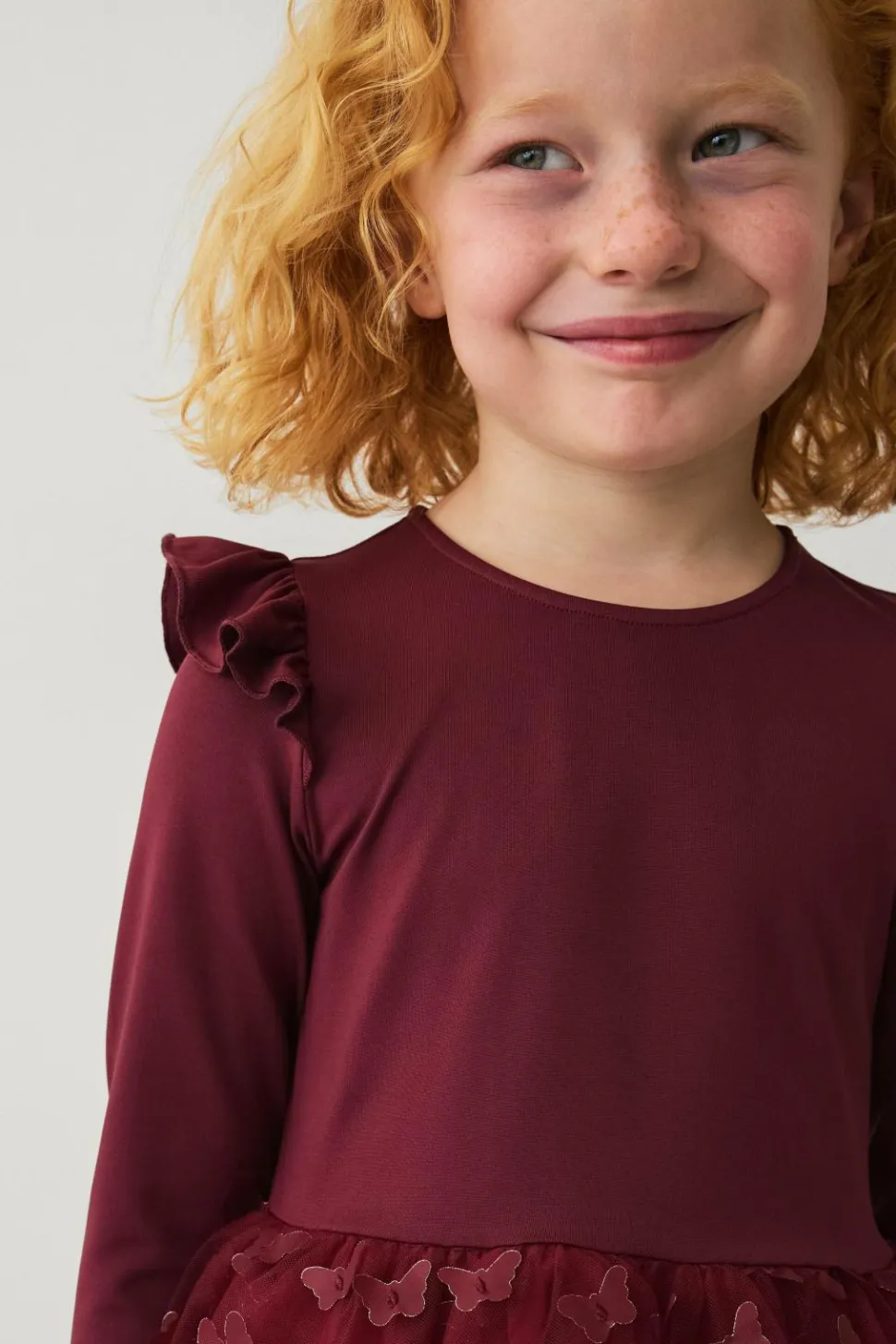 Ellos Collection Trikotkjole med tylskørt