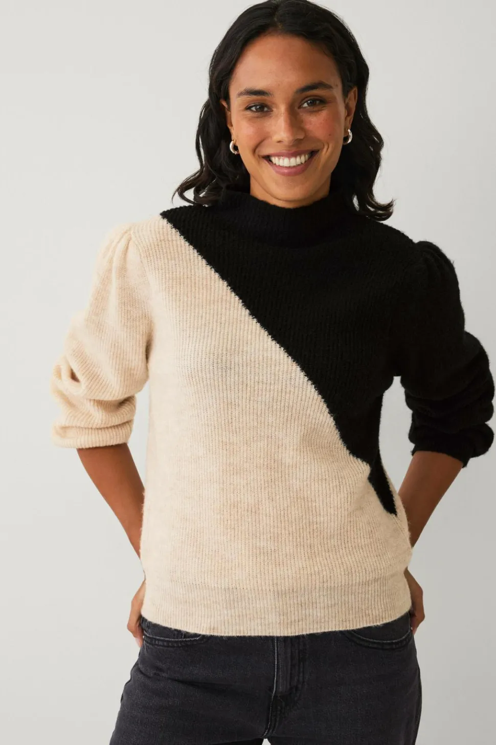 Ellos Collection Trøje med lange pufærmer