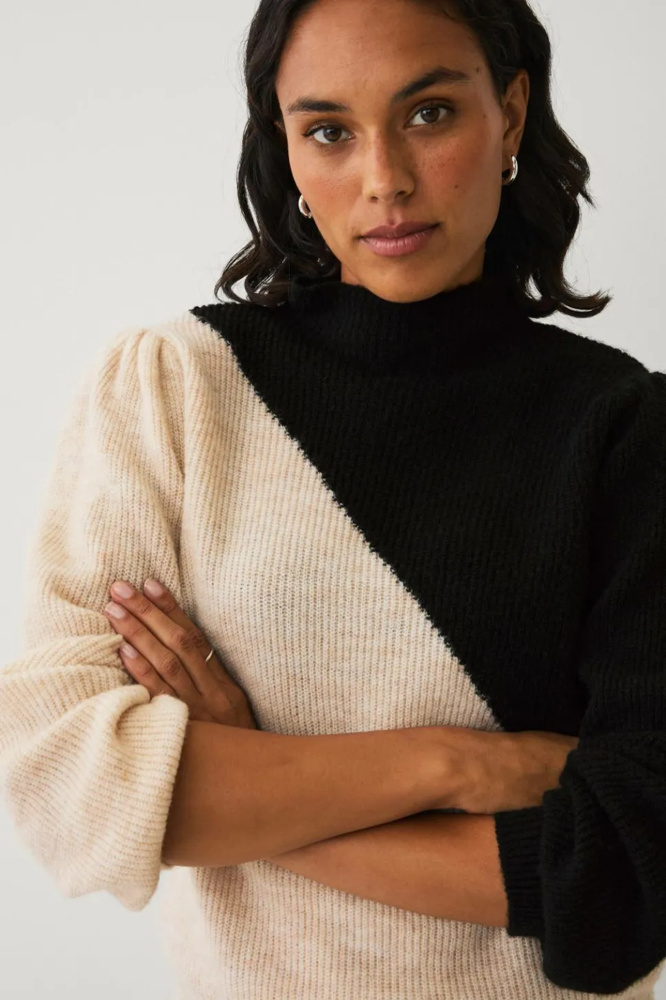 Ellos Collection Trøje med lange pufærmer