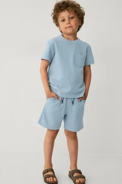 Ellos Collection T-shirt + shorts i pique-materiale