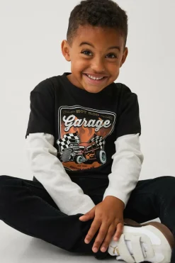 Ellos Collection T-shirt med lange imiterede ærmer