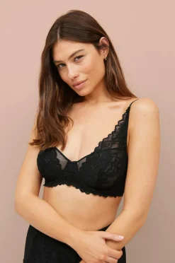 Ellos Collection Uforet bh med bøjler i blonder